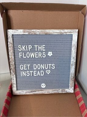Main Event Rustic Gray Letter Board 10x10 w/374 Letters Wall Stand Farmhouse
